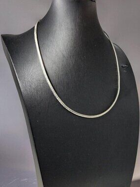 Vintage PCDA Made in Italy Sterling Silver 18" Sepentine Necklace
